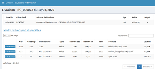 Optimisation et gestion des frais de port dans Wavesoft