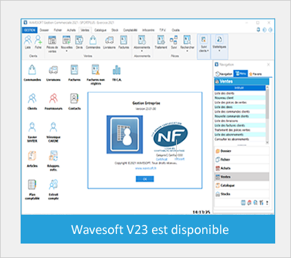 Sortie de la version V23 de l'ERP Wavesoft